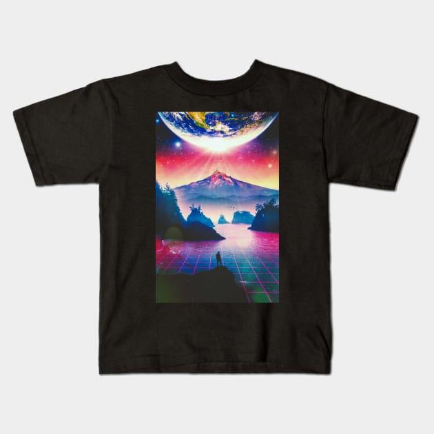 The Light Of Earth Kids T-Shirt by SeamlessOo